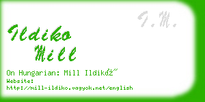 ildiko mill business card